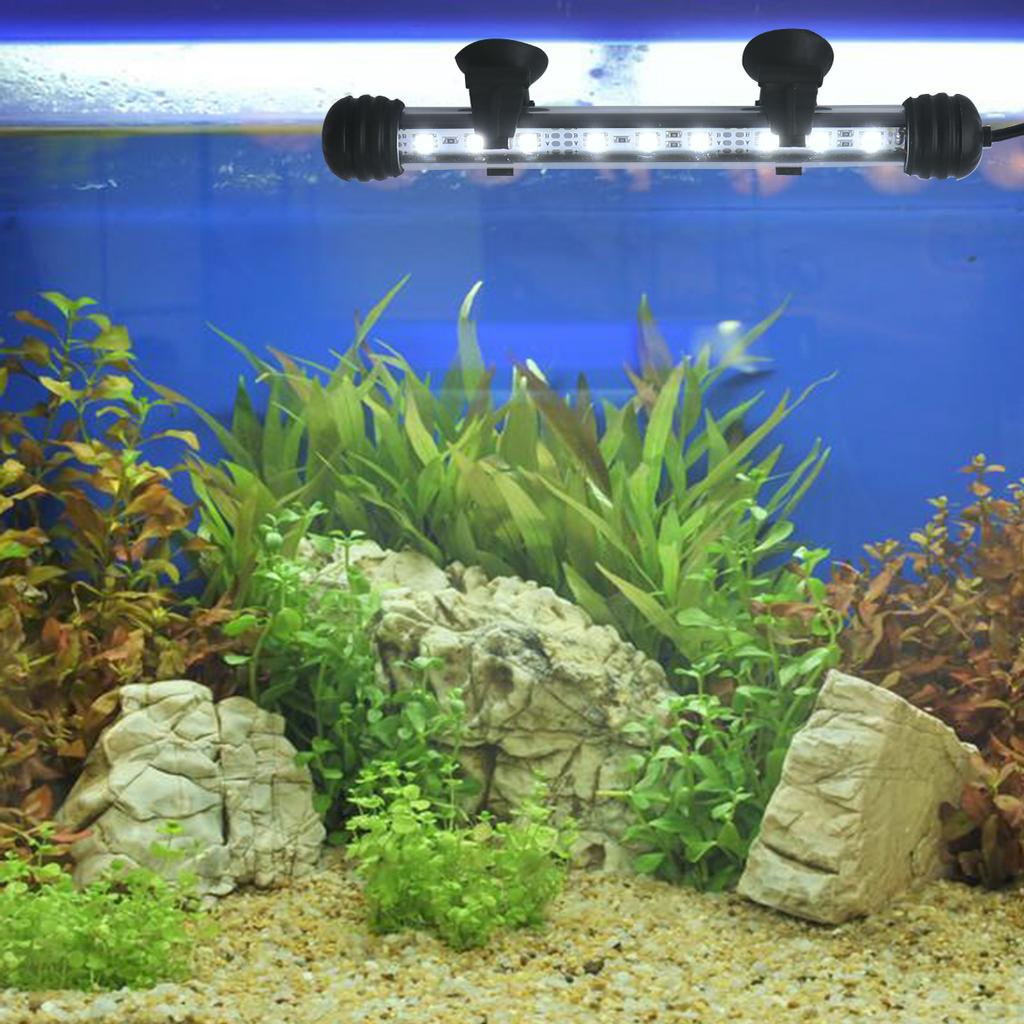 1Pcs LED Aquarium Lamp Waterproof Full Spectrum High Brightness Fish Tank Light for Aquatic Plant Growth Landscape Lighting 19cm
