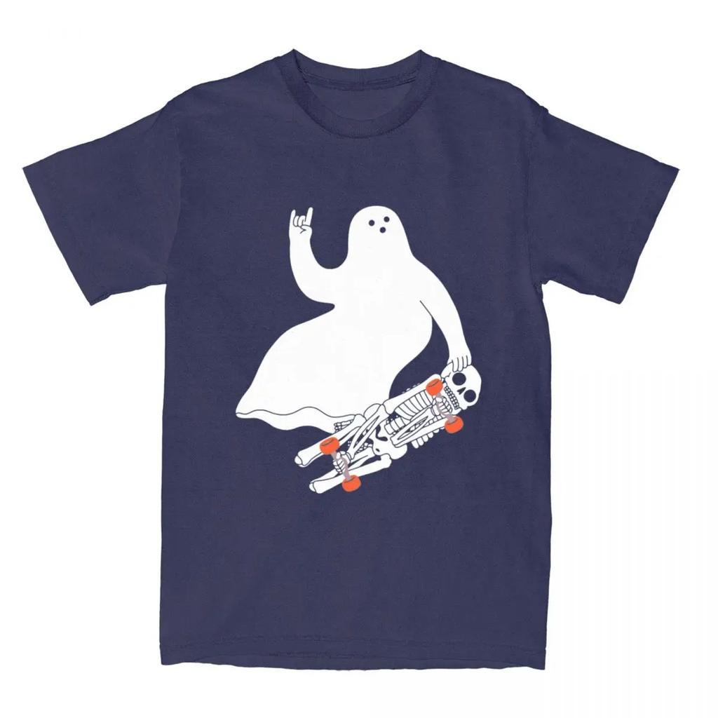 Ghost Skateboarding Shirt Accessories Men Women's Pure  Hipster Skateboard Lover Tees Short Sleeve Tops Summer