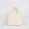 Korean Style Winter Crossbody Bag Fashi Faux Rabbit Fur Handle Shoulder Bag Simple Versatile Texture and Versatile Bucket Bag