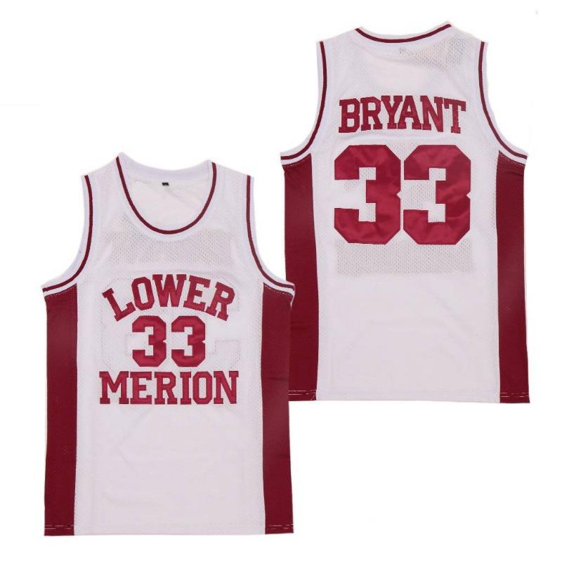 Basketball Jerseys High School Lower Merion 33 Bryant Jersey Sewing Embroidery Cheap High Quality Outdoor Sportswear Red