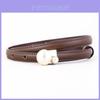 Genuine Leather Womens Stylish Thin Belt For Casual Jeans And Office Wear