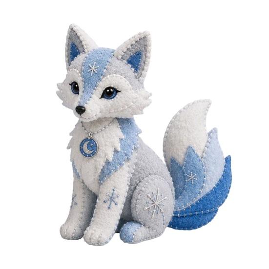 Kit de Patchwork DIY de Animales Árticos para Principiantes, Kit de Costura de Animales Guardianes de Invierno, Kit de Manualidades de Animales de Peluche 3D y Criaturas Míticas para Decoración del Hogar