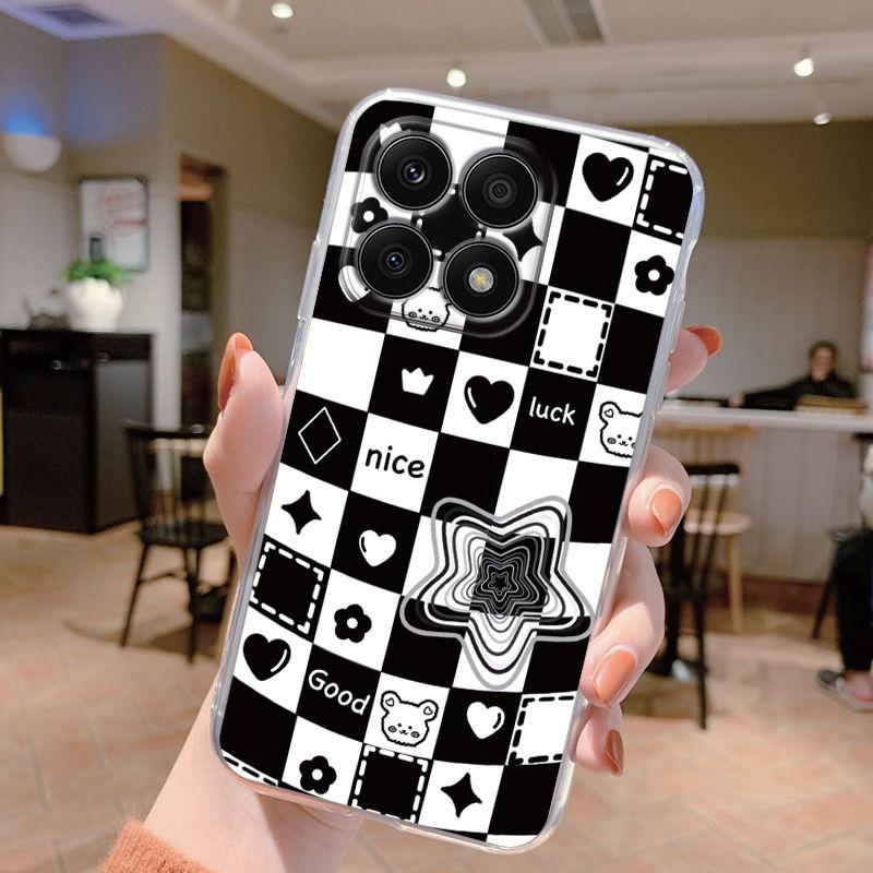 Clear Case For Honor X8b X8A X8 X7C X6 X6A X6B 70 Lite 200 Smart X7a Leopard Print Basic Phone Cover Soft Butterfly Pattern Bags