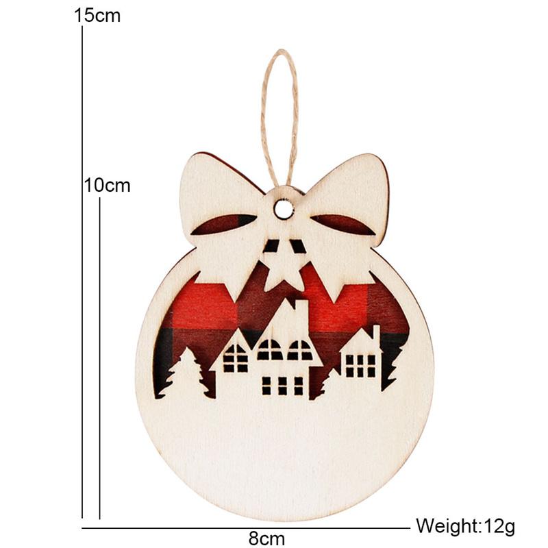 Door Hanging Wear-resistant Lightfast Holiday Decorations Christmas Decoration Pendant Wooden Clear Christmas Decoration Durable
