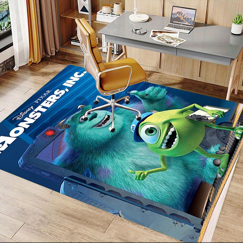 Monsters Inc Teamwork Triumphs Carpet For Playroom Bedroom Living Room Sofa Home Decorkids Game Area Rug Nonslip Floor Mat