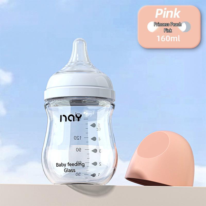 

Nuoein Anti-Colic Wide Neck Glass Baby Bottle for Newborns