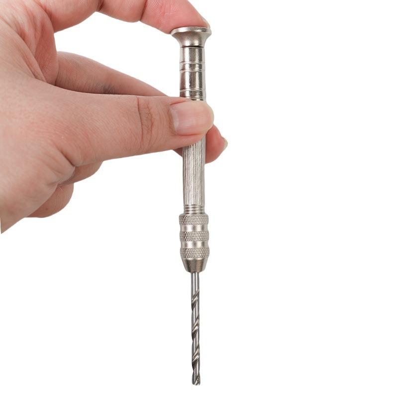 1/11pcs, 0.8-3.0mm Mini Hand Drill Wood work Tools Drilling Tool Manual Twist Drill Bits Jewelry Make Resin Drilling Model Craft