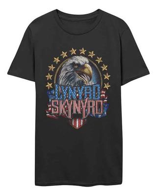 Unisex-Hemd Baumwolle Oversize Große Größe Neu T-Shirt Mit Logo Von Lynyrd Skynyrd Adler Band