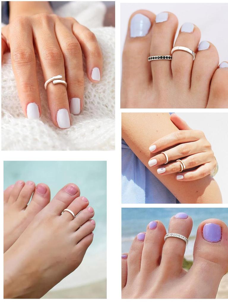 ChicSilver Toe Ring, Pinky Ring, Women's, Silver 925, Eternity Ring, Zirconia, Hawaiian Jewelry