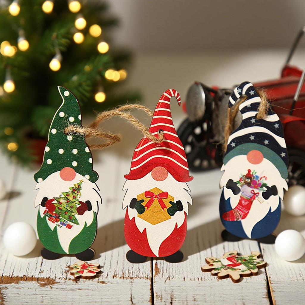 Hand-Painted Forest Man Wooden Ornaments - Cute Christmas Decorations & Gifts