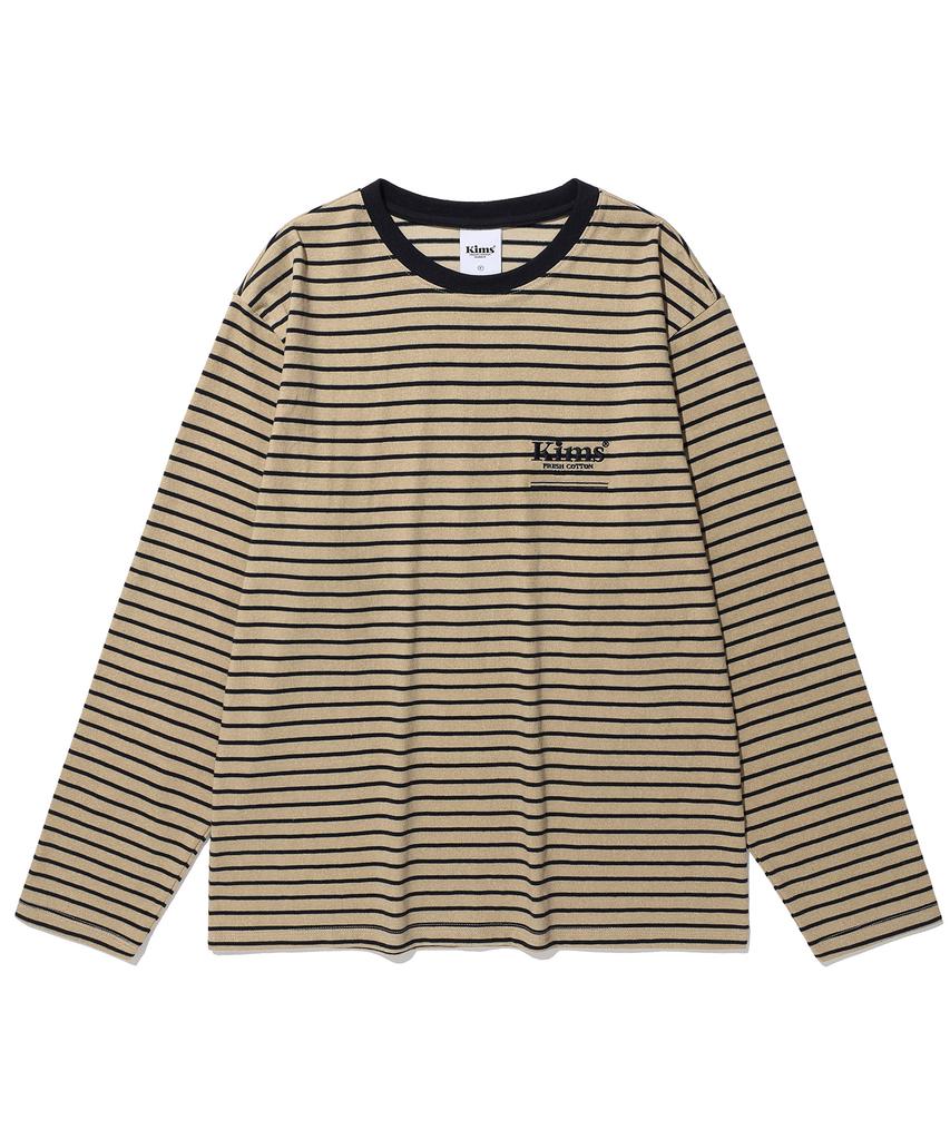 Kimseupeulesikoteunmakes Mini Bam Line Stripe Ls Tee Beige