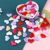 Hand Toss Heart-shaped Petal Paper Scraps Onto The Bed To Sprinkle Flowers, 100 2cm Peach Hearts