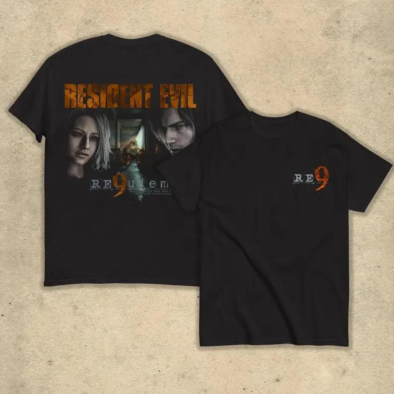 

2026 Новая Resident Evil Графическая Унисекс Комфортная Дышащая Высококачественная Футболка Хлопковая Футболка с Коротким Рукавом для Мужчин Женщин Ткань... S разноцветный