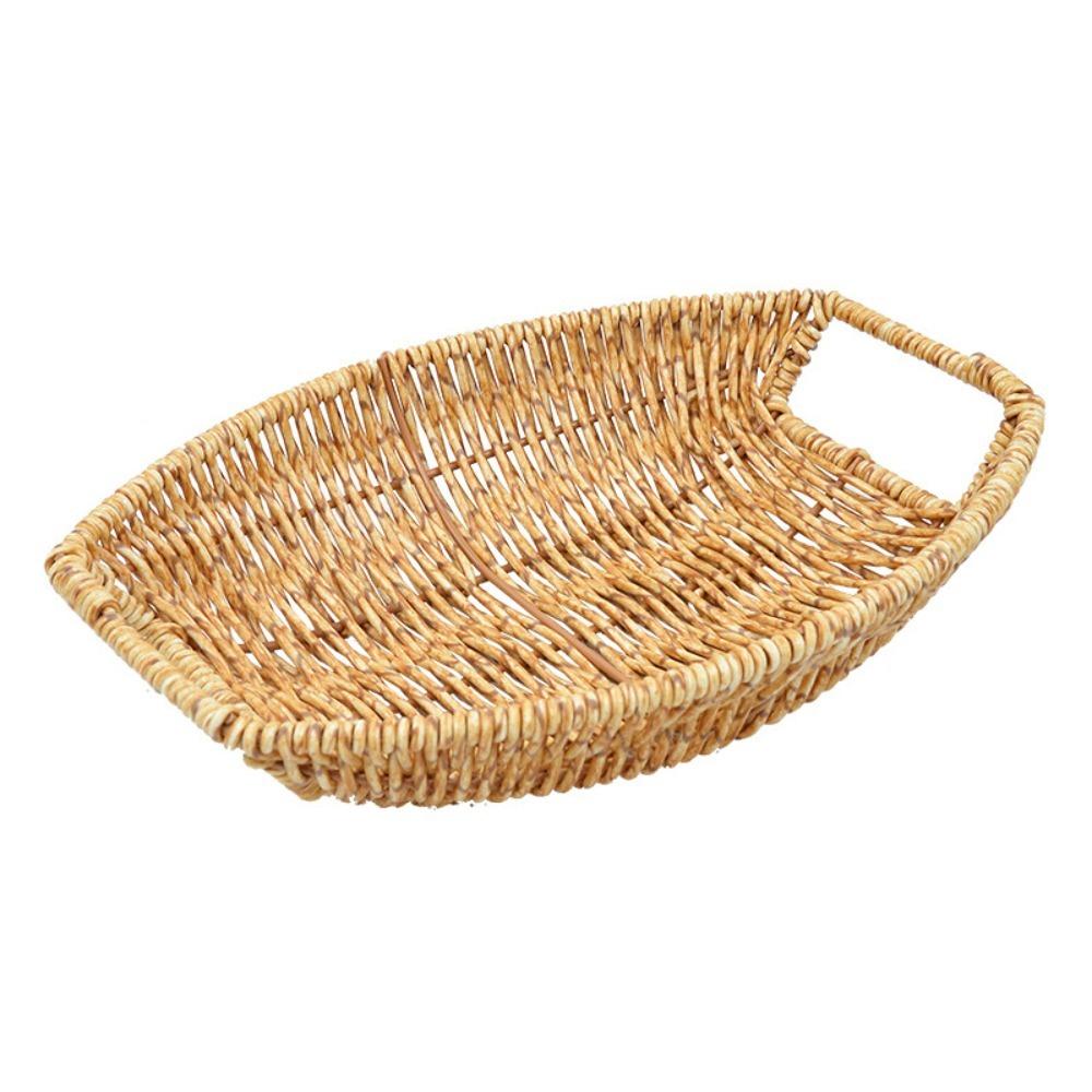 

Desktop Organizer Fruit Storage Trays Weaving Bread Plates Holder Sundries Box Tray Tea Serving S хаки