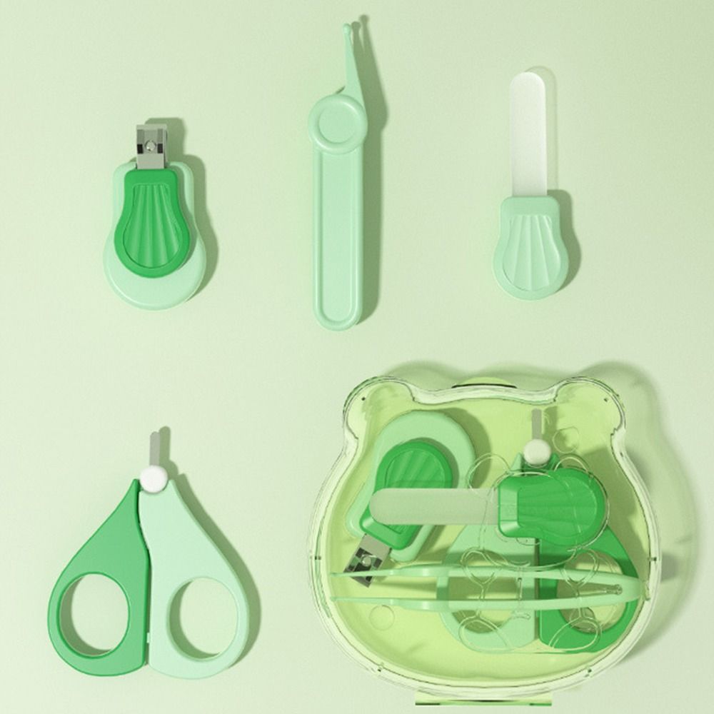 

4 шт./набор из нержавеющей стали для новорожденных, набор кусачек для ногтей, прочные пилочки для ногтей, триммер для ногтей