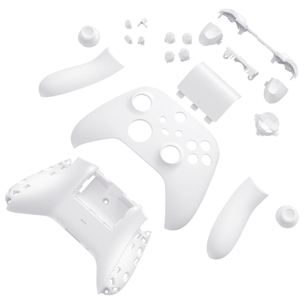 eXtremeRate Full Shell Button Set for Xbox Series X S Replacement Side Rail Grip Front Backplate Cover for Xbox Core Wireless Controller Not &