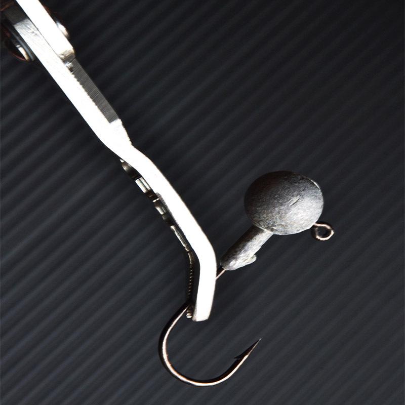 Edelstahl Angelzange - Gebogene Spitze, Schnurschneider, Hakenlöser, Rutschfester Griff, Multifunktionales Werkzeug mit Fangriemen.