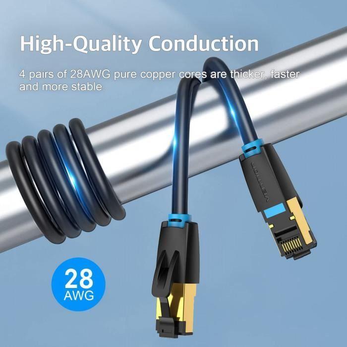 Cable Ethernet Cat 8 40Gbps 10m High Speed SFTP Vention