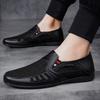 Fashion Fashion Summer Mesh Breathable Men Classic Shoes Slip on Loafers Leather Man Casual Flat Summer Driving Shoes Walking Moccasins