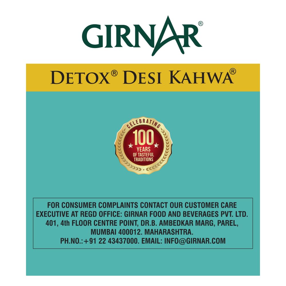 Girnar Food & Beverages Pvt. Ltd. Detoxikační zelený čaj - Desi Kahwa (36 čajových sáčků) 90 g