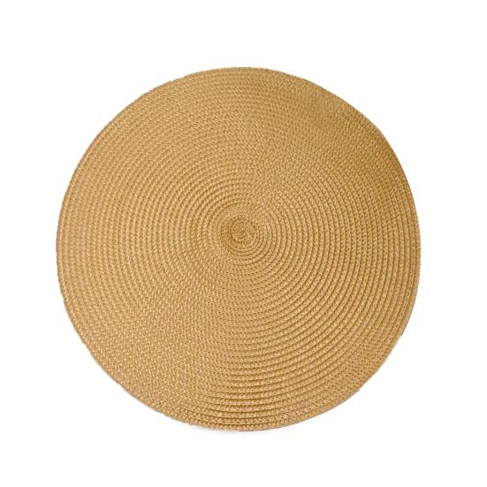 Runde, gewebte PP-Tischsets, hitze- und ölbeständig, schlichte, einfarbige Tischsets für Esszimmer- und Küchentische, moderne Wohndekoration