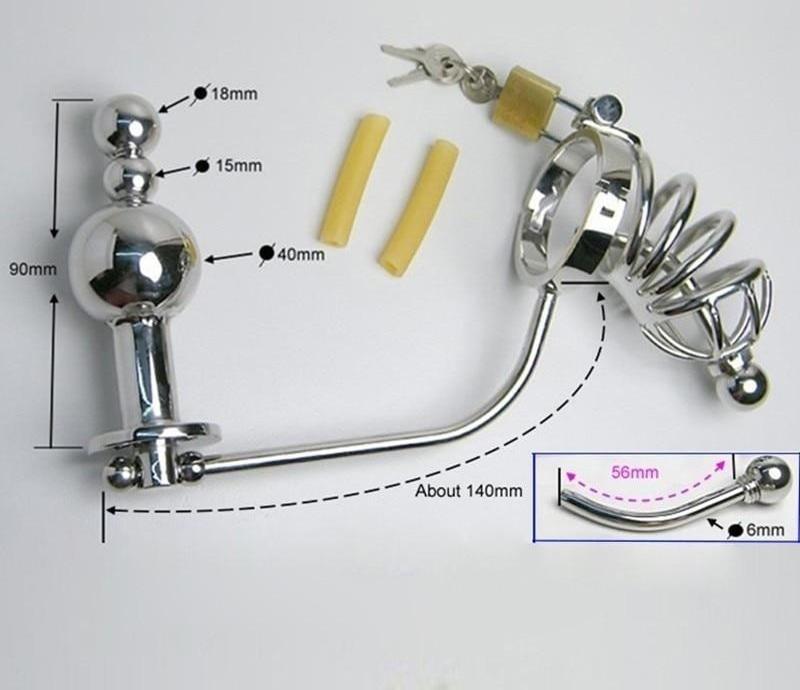 Male Chastity Belt Stainless Steel Cage Ring Kink Rings