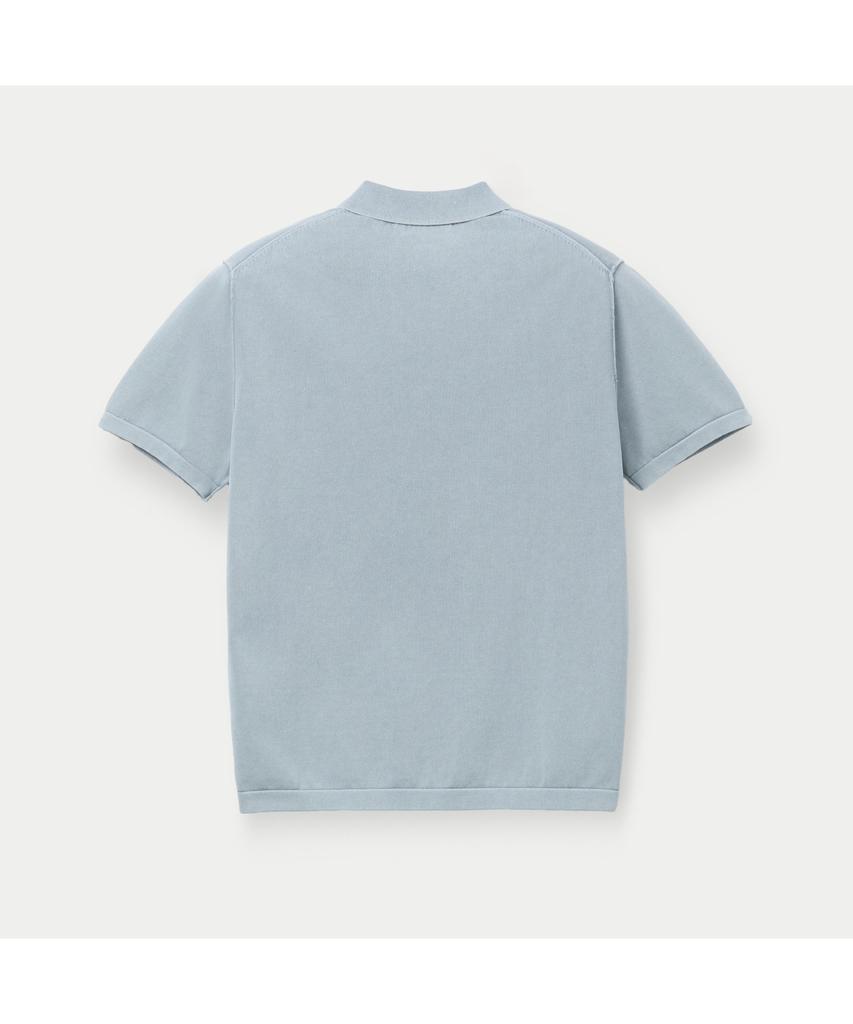 Silijeu Garment Dyed Half Sleeve Polo Sawam26561Bux