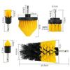 5-Piece Electric Drill Brush Set for Cleaning: Includes Bristle Car Wheel & All-Purpose Brush Heads