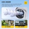 UBOX 6MP Solar PTZ Camera: Three-Lens, 4G, Low Power, Waterproof, 15X Zoom for Outdoor Monitoring