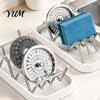Durable Soap Tray for Laundry Room 3-Compartment Storage Rack, Stainless Steel Holder with Removable Rustproof Stand Water Tray, Hollow Tilt
