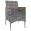 Vidaxl 5-Cz. Garden Furniture Set With Cushions, PE Rattan And Glass