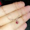 Exquisite Women's for Necklace 18K Gold Inlaid Red Zircon Pendant Smile Shaped Women's Sweater Chain Wedding Bridal Jewelry