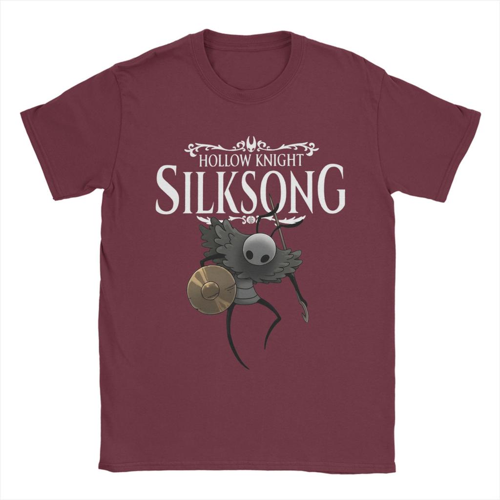 Herren T-Shirts Hollow Knight Silksong Freizeit 100% Baumwolle T-Shirt Kurzarm T-Shirt Rundhals Tops Große Größe