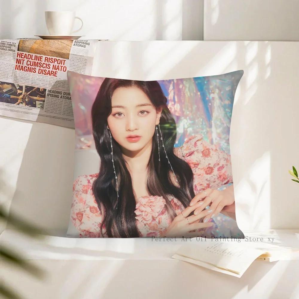 1PC Korean Group Jihyo Pillow Case Square Pillow Cushion Cover Bedroom Sofa Room Decoration Casual Kpop T-TWICE Pillow Cover