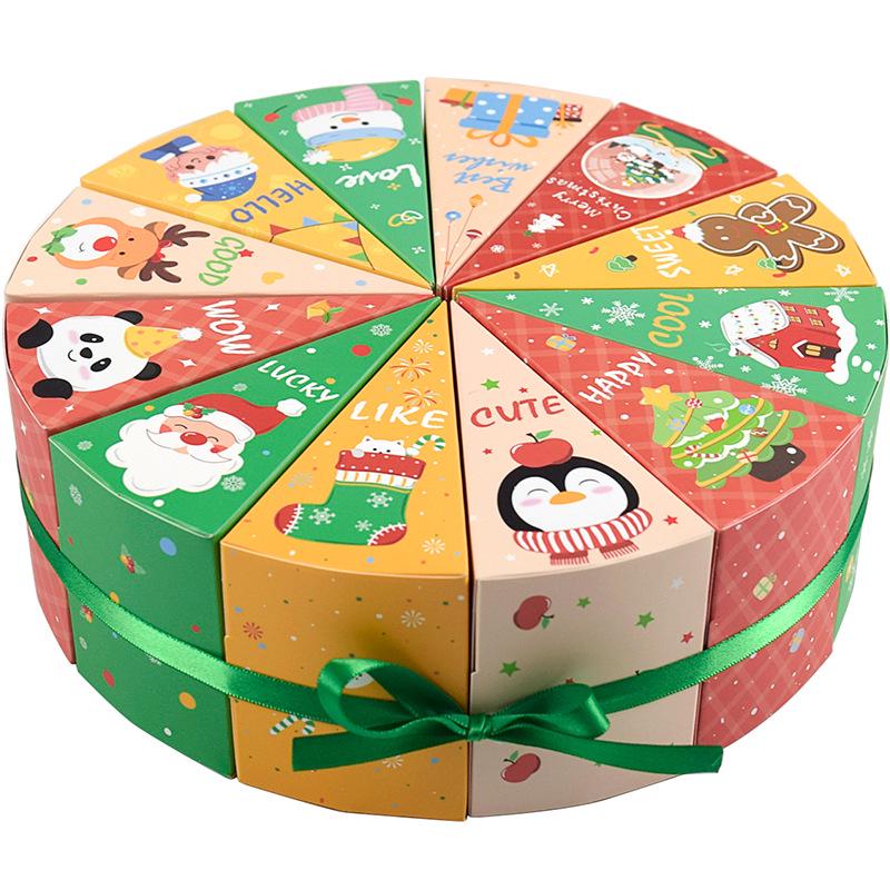 12 Christmas Countdown Gift Boxes: Festive Party Packaging (12 Pcs)
