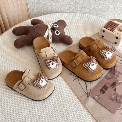 2025 Kids Birkenstock Forest-Style Little Bear Slip-on Slippers for Baby Girls - Cute & Versatile for Spring and Autumn