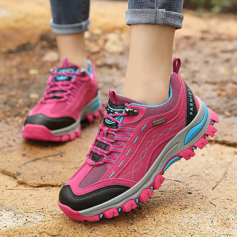 Încălțăminte de drumeție în aer liber de damă, impermeabilă, piele de vacă, Trekking, alergare, alpinism, traseu, sport atletic, munte, 100% de înaltă calitate, mers liber