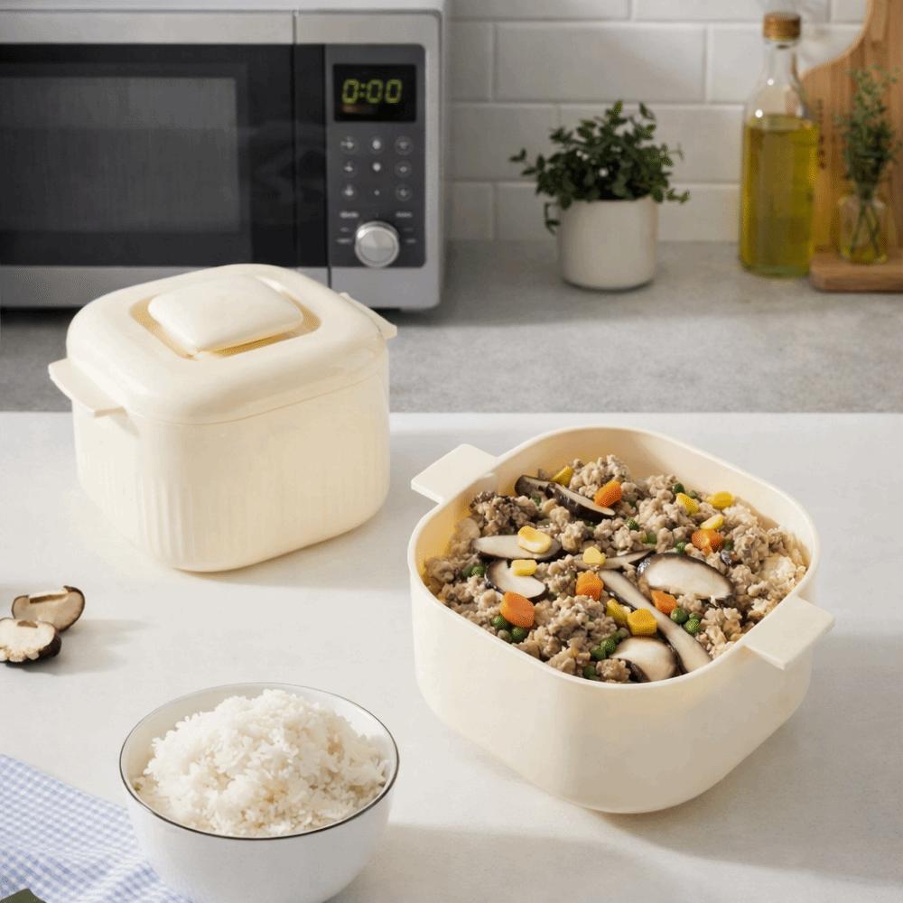 1700ml Microwave Rice Cooker Steam Box Food Cooking Steamer  Microwave Cooking