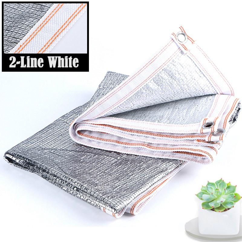 99% Shade Rate Aluminum Foil Sunshade Net Summer Silvery Reflective Sun Shelter Car Sun Shed Canopy Anti-UV Pergola Awning