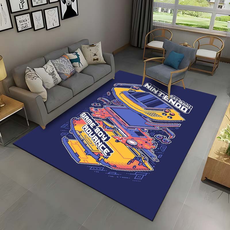 Retro Game Console Game Boy GBA Area Rug,Carpet Rug for Home Living Room Children Bedroom Sofa Doormat Decor,Non-slip Floor Mat