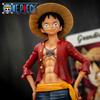 28cm One Piece Anime Figure Confident Smiley Luffy Three Form Face Changing Doll Action Figurine Model Toy‘s Kits