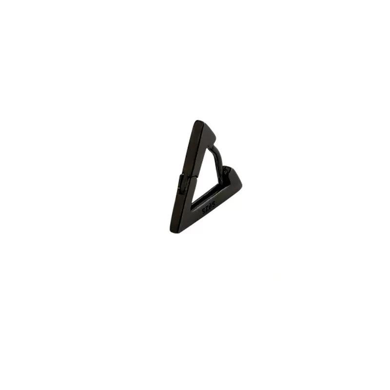 Black Geometric Hoop Earrings: Trendy 2022 Black Gold-Plated Tragus Studs