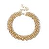 Metal Wide Chain Short Necklace for Women Fashion Exaggerated Wild Elegant Travel Photo Matching Clothes Clavicle Chain Accessories