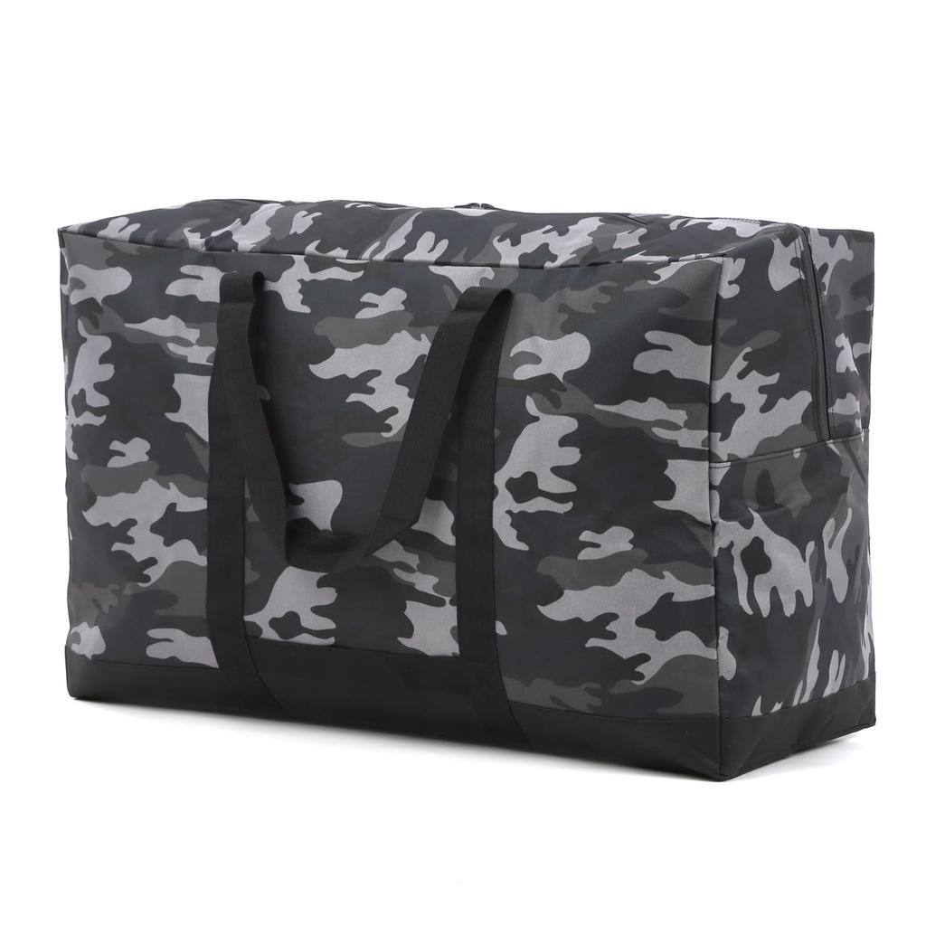 VivaSmile Large Storage Large Zipper Type Bag, Capacity, (Gray Camouflage, L)
