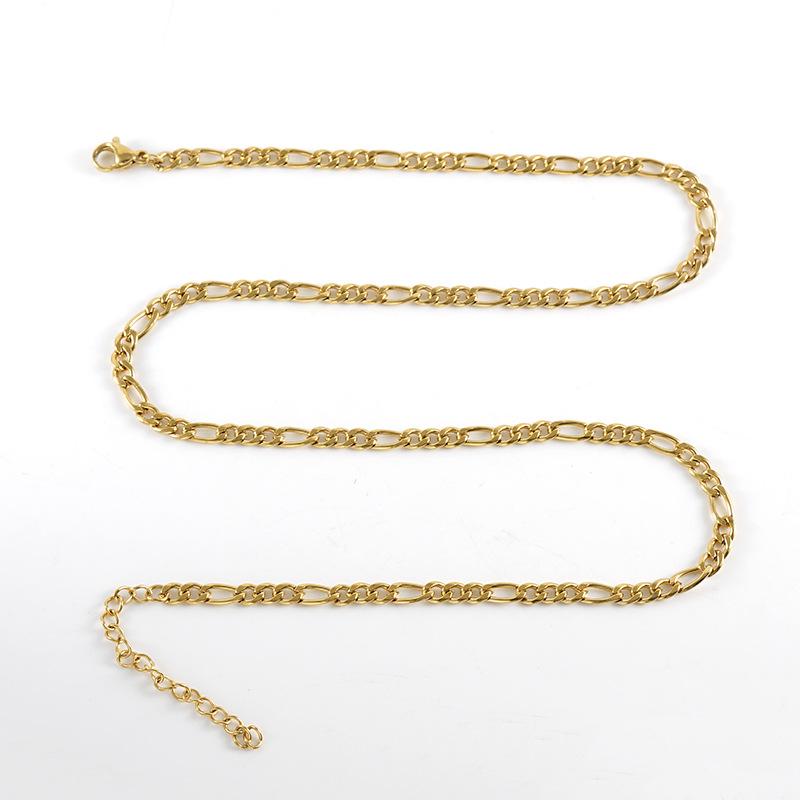 New Stainless Steel Titanium Steel NK3:1 Chain Chain American Vintage Hip Hop Cuban Punk Necklace