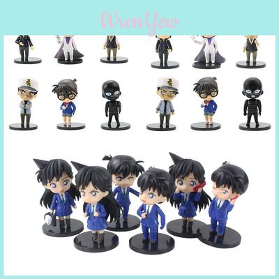 Detektiv Conan Figurenset, 6-teilig, PVC-Material, ca. 9-12 cm hoch, perfekt als Heimdekoration