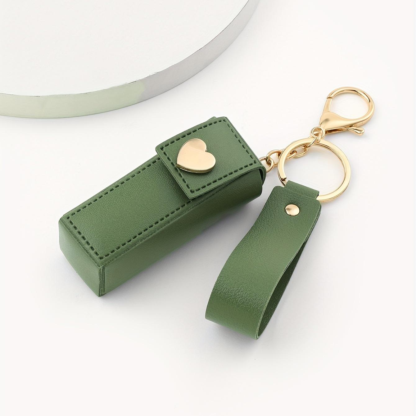 

Любовь Помада Брелок Подвеска: Толстая кожа Автомобильный аксессуар и Мини-сумка для хранения Подарок Украшение армия зеленый
