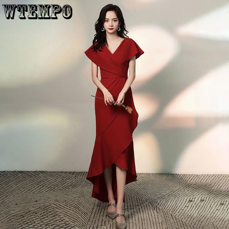 WTEMPO Dámské šaty Sexy vysoký rozparek Hluboký výstřih Šaty rybího střihu Boky Pas Skinny šaty Ramínka Průstřihy Společenské šaty