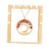 Gold Wire-Wrapped Tree of Life Necklace with Natural Crystal Crushed Stone