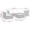 VidaXL Garden Lounge Set 6 Pcs with Grey Cushions Wicker 3261840